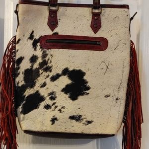 Cowhide Purse with Fringe